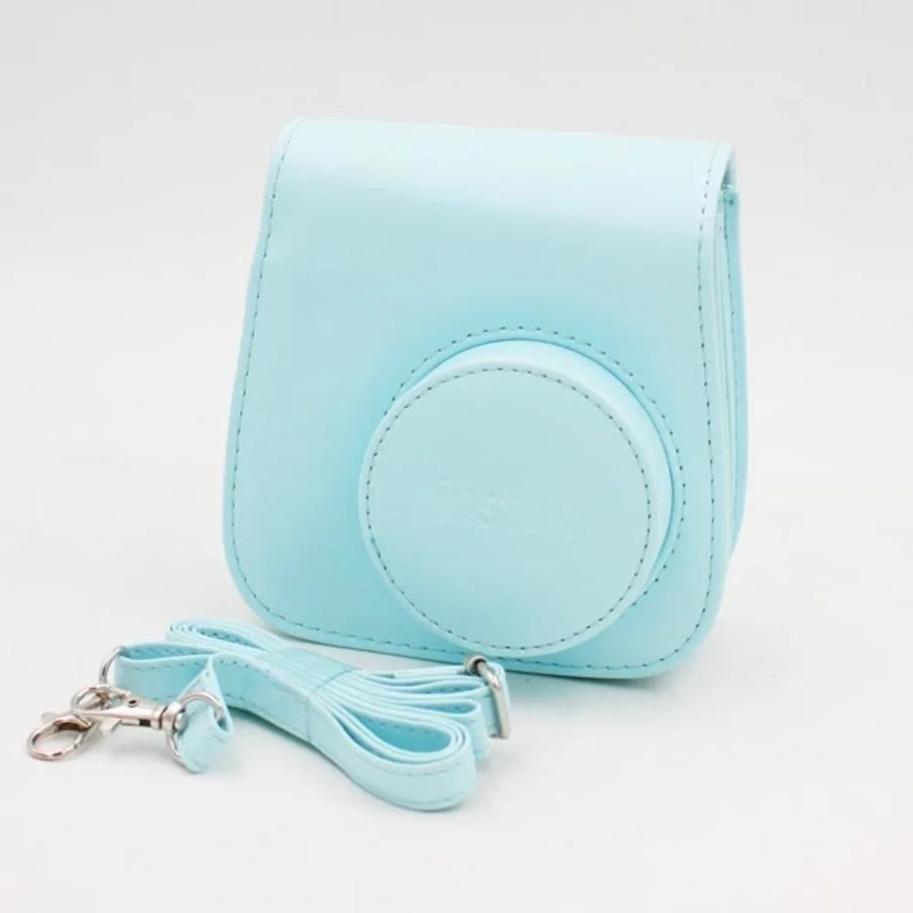 FUJI MINI 9 Groovy Case Ice Blue Instax shoulder Strap